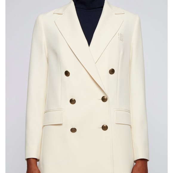 HUGO BOSS!!!  DOUBLE-BREASTED RELAXED-FIT JACKET WITH MONOGRAM BUTTONS - Picture 2 of 15